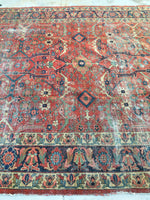 7'10 x 10'9 Worn to Perfection Persian Heriz Rug - Blue Parakeet Rugs