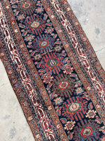 3'2 x 16'9 Antique Persian Malayer runner #2190ML / 3x17 Vintage Runner - Blue Parakeet Rugs