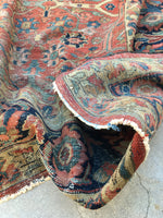 7'10 x 10'9 Worn to Perfection Persian Heriz Rug - Blue Parakeet Rugs