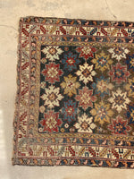 3'11 X 11'9 Antique Caucasian Runner #1841 /  4x12 Vintage Runner - Blue Parakeet Rugs