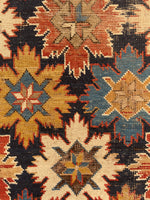 3'11 X 11'9 Antique Caucasian Runner #1841 /  4x12 Vintage Runner - Blue Parakeet Rugs