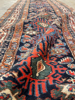 3'2 x 16'9 Antique Persian Malayer runner #2190ML / 3x17 Vintage Runner - Blue Parakeet Rugs