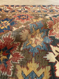 3'11 X 11'9 Antique Caucasian Runner #1841 /  4x12 Vintage Runner - Blue Parakeet Rugs