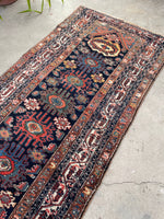 3'2 x 16'9 Antique Persian Malayer runner #2190ML / 3x17 Vintage Runner - Blue Parakeet Rugs