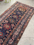 3'2 x 16'9 Antique Persian Malayer runner #2190ML / 3x17 Vintage Runner - Blue Parakeet Rugs
