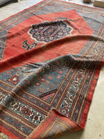 9'6 x 15' Antique Oversize Persian Bidjar rug #2705 - Blue Parakeet Rugs