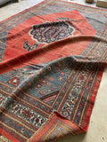 9'6 x 15' Antique Oversize Persian Bidjar rug #2705 - Blue Parakeet Rugs