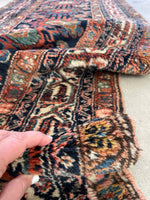 3'2 x 16'9 Antique Persian Malayer runner #2190ML / 3x17 Vintage Runner - Blue Parakeet Rugs