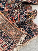 3'2 x 16'9 Antique Persian Malayer runner #2190ML / 3x17 Vintage Runner - Blue Parakeet Rugs