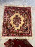 3'4 x 3'6 Vintage Square Persian Kerman rug #2589 - Blue Parakeet Rugs