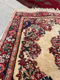 3'4 x 3'6 Vintage Square Persian Kerman rug #2589 - Blue Parakeet Rugs