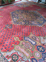 16' x 16'4 square antique Spanish Rug / 16x16 rug - Blue Parakeet Rugs