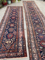 3'2 x 16'9 Antique Persian Malayer runner #2190ML / 3x17 Vintage Runner - Blue Parakeet Rugs
