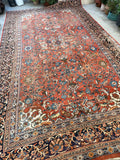 11'1 x 18'6 Antique Palatial Mahal rug #2192 / 11x19 Vintage Rug - Blue Parakeet Rugs