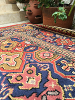 16' x 16'4 square antique Spanish Rug / 16x16 rug - Blue Parakeet Rugs