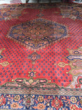 16' x 16'4 square antique Spanish Rug / 16x16 rug - Blue Parakeet Rugs