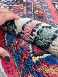 12'4 x 20'10 Vintage Persian Hamadan rug #2506 / 12x21 vintage rug - Blue Parakeet Rugs