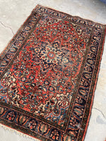 3'7 x 5'3 Antique Persian rug #1307 - Blue Parakeet Rugs