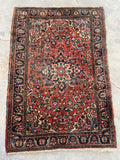 3'7 x 5'3 Antique Persian rug #1307 - Blue Parakeet Rugs
