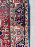 9'6 x 12'1 Antique Persian Heriz rug #2507 / 9x12 Heriz - Blue Parakeet Rugs