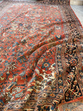 11'1 x 18'6 Antique Palatial Mahal rug #2192 / 11x19 Vintage Rug - Blue Parakeet Rugs