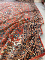 11'1 x 18'6 Antique Palatial Mahal rug #2192 / 11x19 Vintage Rug - Blue Parakeet Rugs
