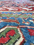 9'6 x 12'1 Antique Persian Heriz rug #2507 / 9x12 Heriz - Blue Parakeet Rugs