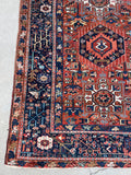 8'7 x 11'8 Antique Persian Gharajeh Heriz #2508 - Blue Parakeet Rugs
