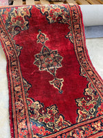 2'2 x 3'10 Antique Persian Sarouk rug #2590 / 2x4 vintage rug - Blue Parakeet Rugs