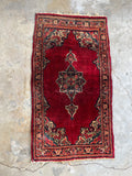 2'2 x 3'10 Antique Persian Sarouk rug #2590 / 2x4 vintage rug - Blue Parakeet Rugs