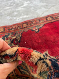 2'2 x 3'10 Antique Persian Sarouk rug #2590 / 2x4 vintage rug - Blue Parakeet Rugs