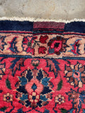 11' x 17'1 Navy Blue Palatial Antique Turkish rug #2193 / 11x17 Vintage Rug - Blue Parakeet Rugs