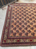 5'10 x 9'8 Antique Fine Persian Rug #1845 / Large Vintage Rug / 6x10 Vintage Rug - Blue Parakeet Rugs