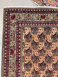 5'10 x 9'8 Antique Fine Persian Rug #1845 / Large Vintage Rug / 6x10 Vintage Rug - Blue Parakeet Rugs