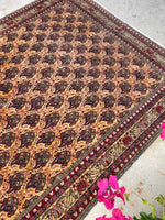 5'10 x 9'8 Antique Fine Persian Rug #1845 / Large Vintage Rug / 6x10 Vintage Rug - Blue Parakeet Rugs