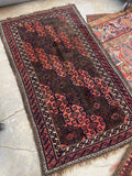 3'1 X 5'5 Antique nomadic Baluch Rug #1846 / Small Vintage Rug / 3x5 Vintage Rug - Blue Parakeet Rugs