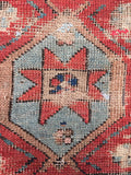 3'4 x 6'9 Antique Caucasian Runner with Eagle Art (#1168) - Blue Parakeet Rugs