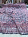 12' x 13' Antique Persian Kerman Lavar rug #2509 - Blue Parakeet Rugs