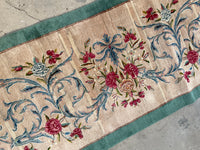 3 x 20 Antique Kerman runner #1986 / 3x20 Vintage Runner - Blue Parakeet Rugs