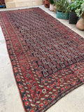5'9 x 11'8 Antique Shiraz Rug #2352 - Blue Parakeet Rugs