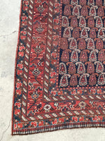 5'9 x 11'8 Antique Shiraz Rug #2352 - Blue Parakeet Rugs