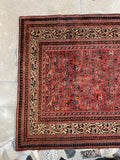 3'6 x 16'6 Antique and long Seraband runner #2020 / 4x17 Vintage runner - Blue Parakeet Rugs