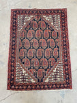 3'5 x 4'9 Antique Persian Malayer rug #2194 / 4x5 Vintage Rug - Blue Parakeet Rugs