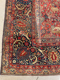 9'8 x 12'3 Antique Motasham Hunting Scene rug #JLlegacy / 10x12 Vintage Rug - Blue Parakeet Rugs