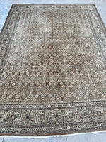 8x11 Antique Persian Tabriz rug #2511 - Blue Parakeet Rugs