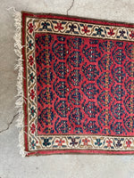2'1 x 7'10 Skinny Vintage runner with paisleys #2195 / 2x8 Vintage Runner - Blue Parakeet Rugs