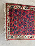 2'1 x 7'10 Skinny Vintage runner with paisleys #2195 / 2x8 Vintage Runner - Blue Parakeet Rugs