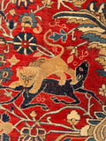 9'8 x 12'3 Antique Motasham Hunting Scene rug #JLlegacy / 10x12 Vintage Rug - Blue Parakeet Rugs