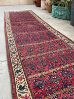 2'1 x 7'10 Skinny Vintage runner with paisleys #2195 / 2x8 Vintage Runner - Blue Parakeet Rugs