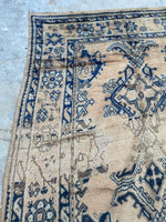 10x11 Antique Oushak Rug #2513 / 10x11 Vintage Rug - Blue Parakeet Rugs